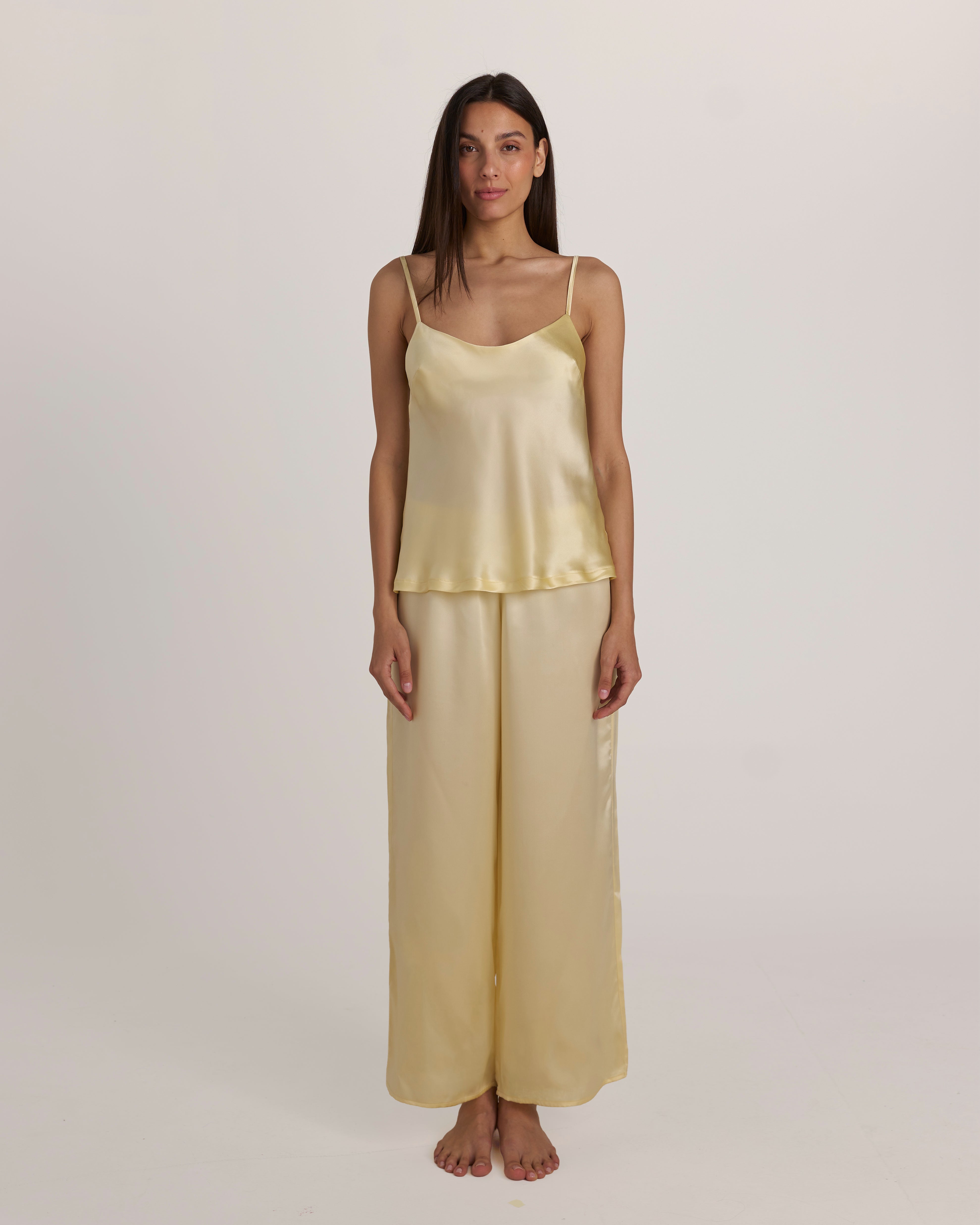 Bandeau Silk Set – Long Pants