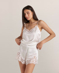 Lace Silk Short Set