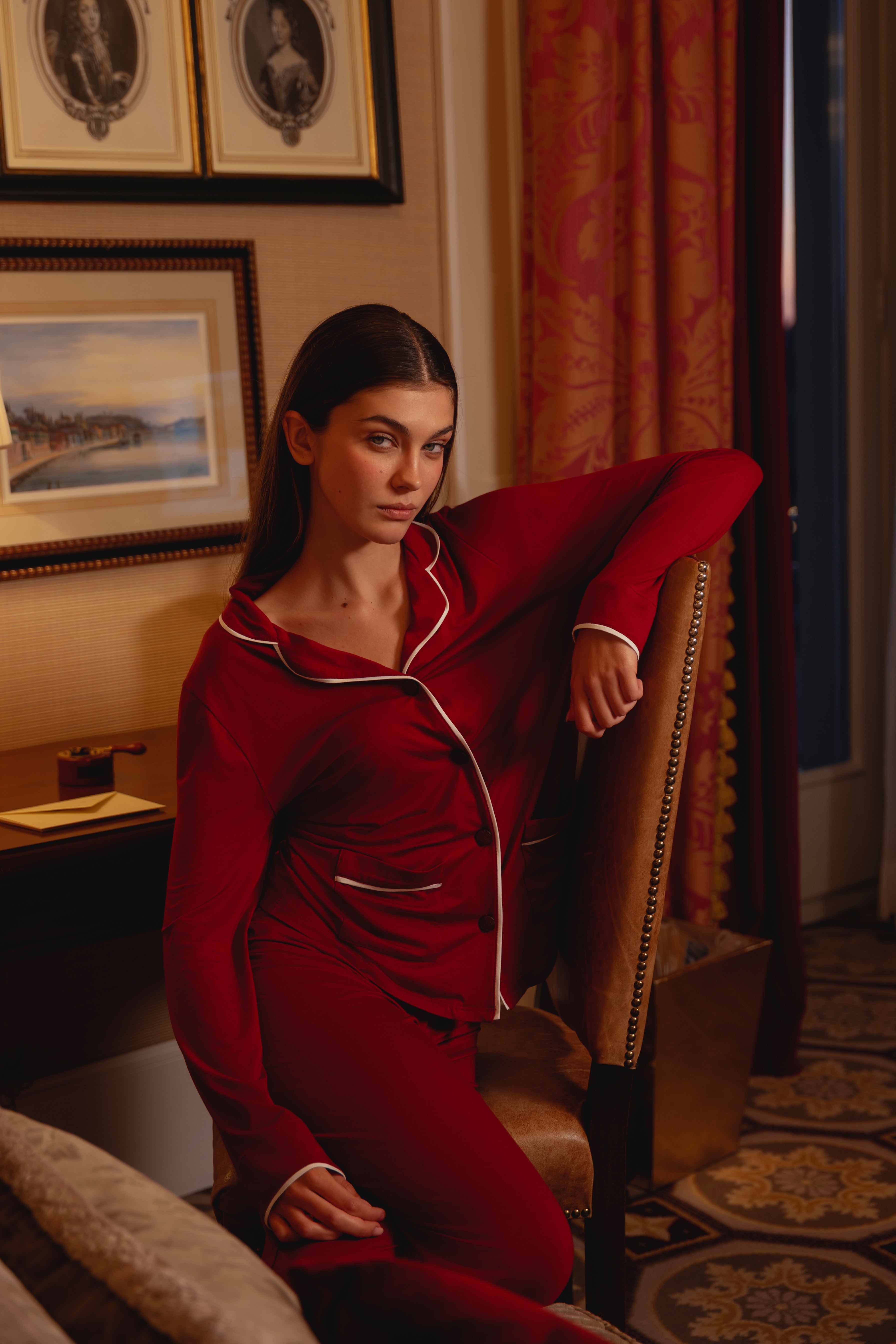 Revouse Long Set in Burgundy