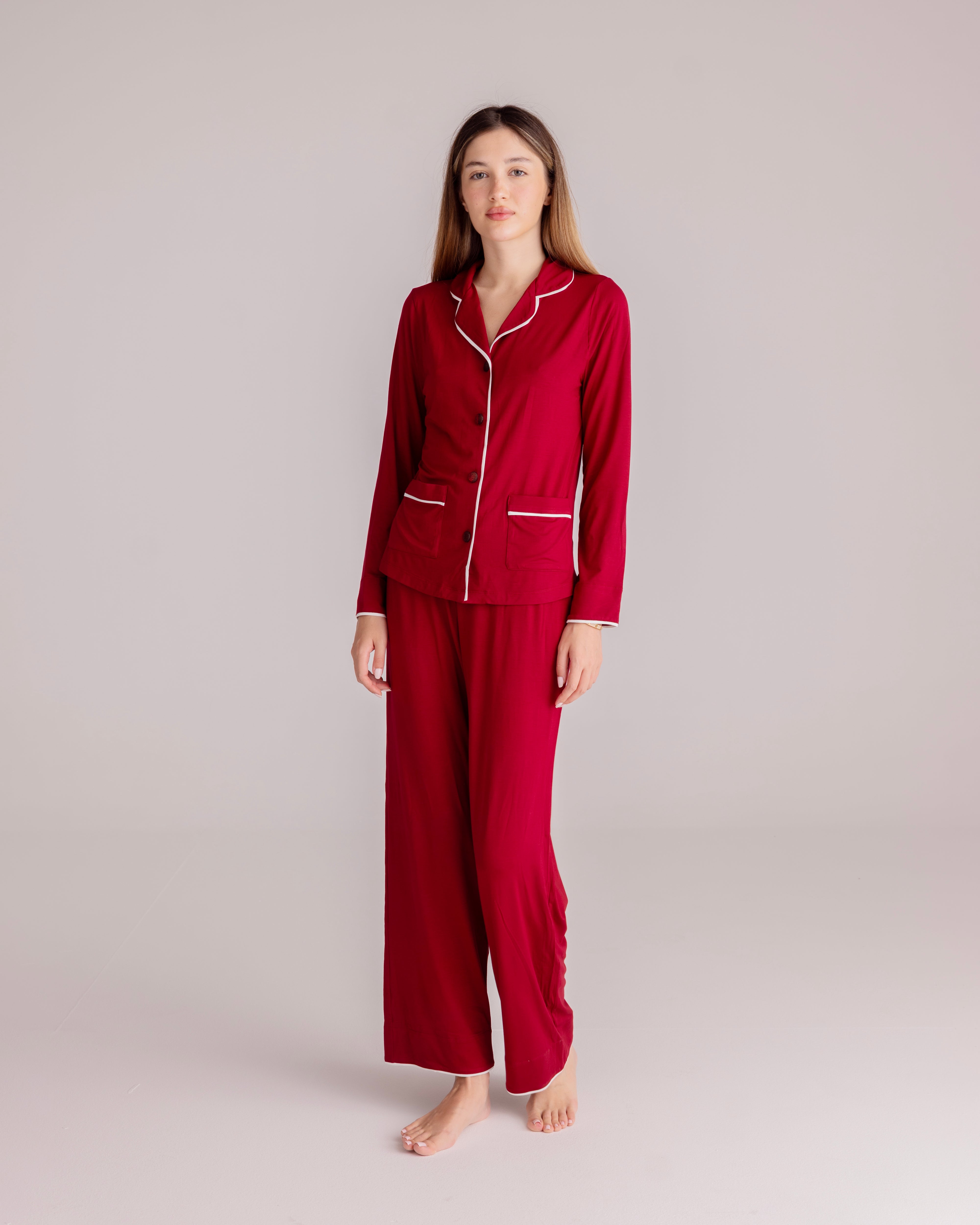 Revouse Long Set in Burgundy