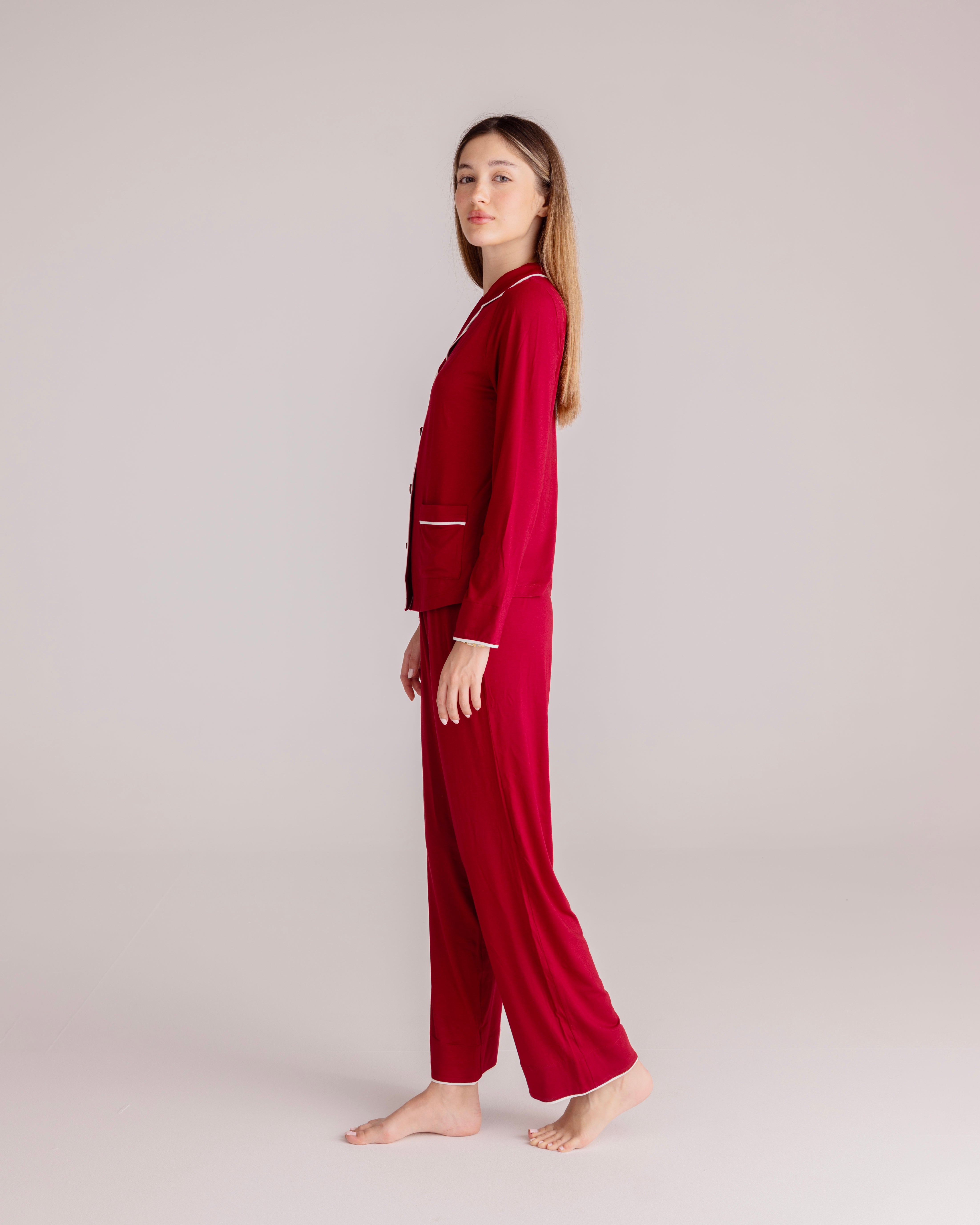 Revouse Long Set in Burgundy