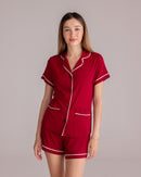 Revouse Short Set in Burgundy