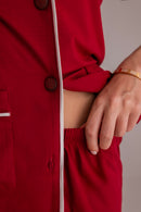Revouse Short Set in Burgundy