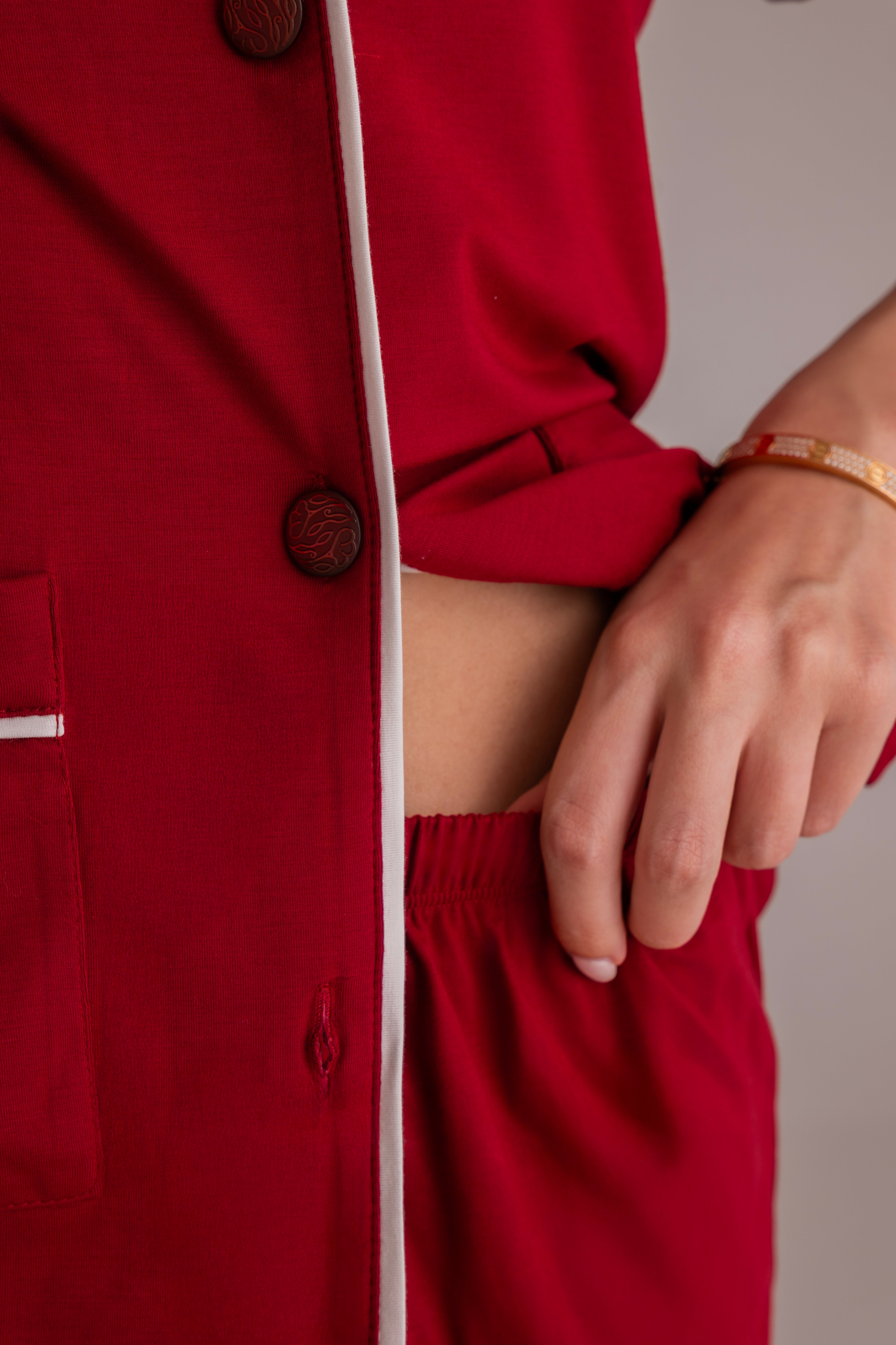 Revouse Short Set in Burgundy