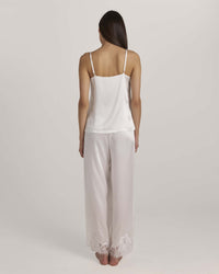 Lace Bandeau Silk Set – Long Pants