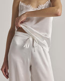 Lace Bandeau Silk Set – Long Pants