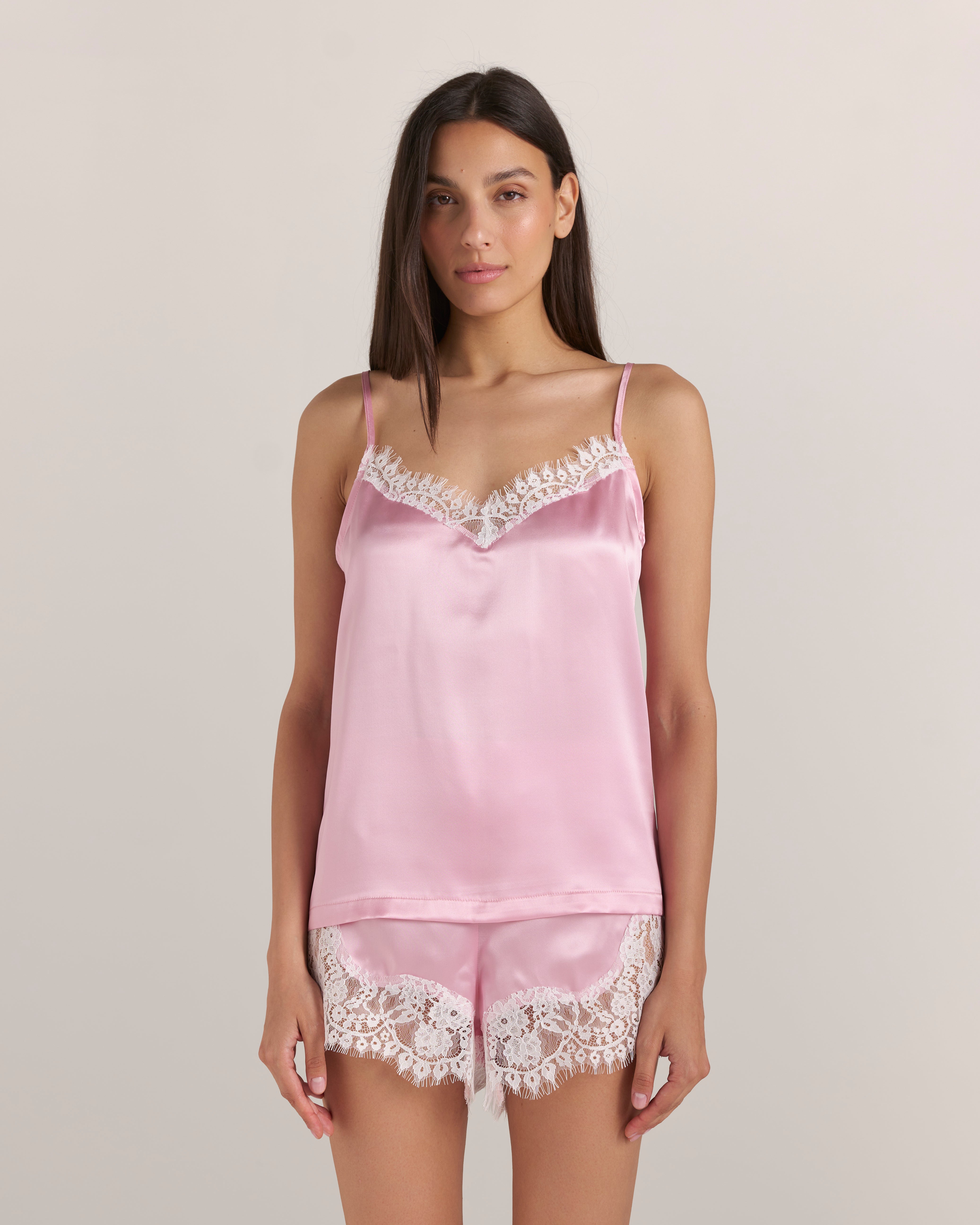 Lace Silk Short Set