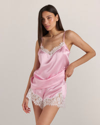 Lace Silk Short Set